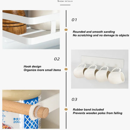 Magnetic Refrigerator Side Shelf - 2-Layer Kitchen Storage Organizer