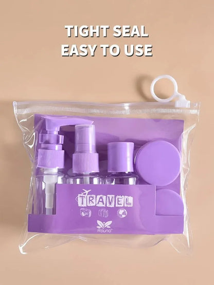 Travel Toiletry Bottles Kit - Leak-Proof Refillable Containers Set