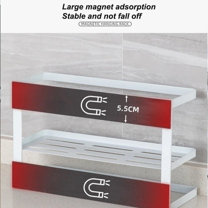Magnetic Refrigerator Side Shelf - 2-Layer Kitchen Storage Organizer