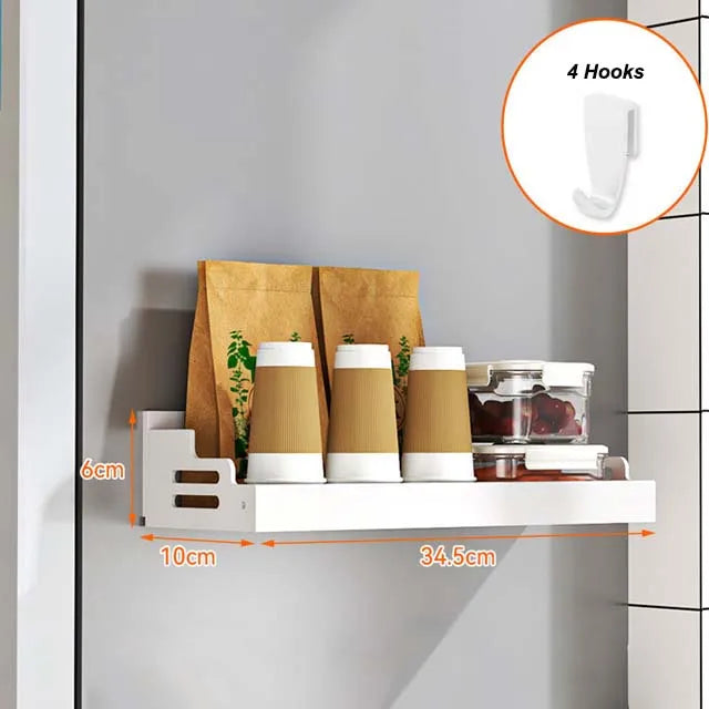 Magnetic Refrigerator Side Shelf - 2-Layer Kitchen Storage Organizer