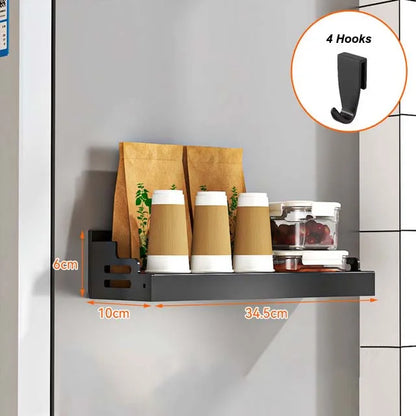 Magnetic Refrigerator Side Shelf - 2-Layer Kitchen Storage Organizer