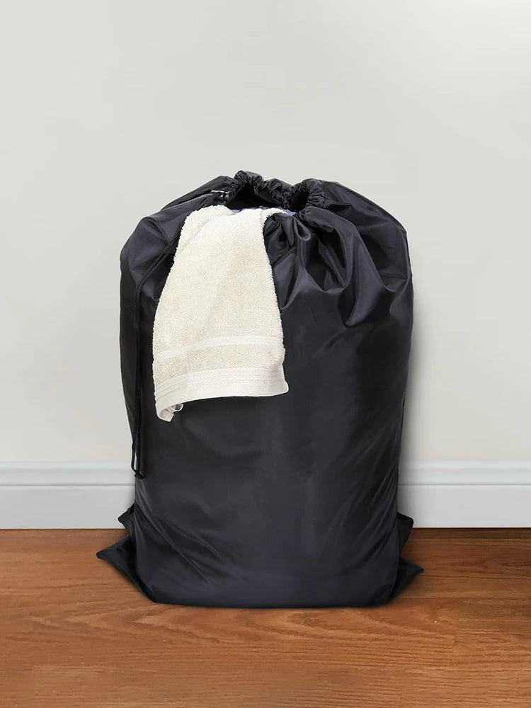 Foldable Laundry Backpack - Large Capacity Dirty Clothes Organizer for Travel, Dorm & Gym  -Resistant Polyester, Drawstring