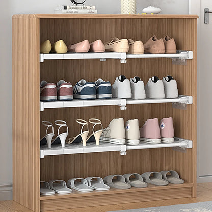 Adjustable Closet Shelf Organizer - Expandable Tension Rod Storage Rack