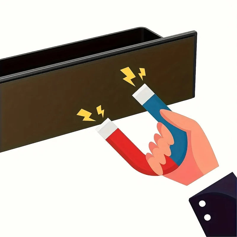 Magnetic Fridge Storage Baskets 2-Pack - Space-Saving Refrigerator Organizer