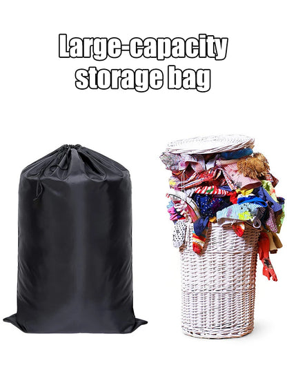 Foldable Laundry Backpack - Large Capacity Dirty Clothes Organizer for Travel, Dorm & Gym  -Resistant Polyester, Drawstring