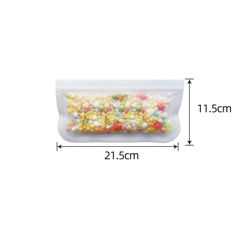 Reusable Silicone Food Storage Bags - Leakproof Lunch Containers Set