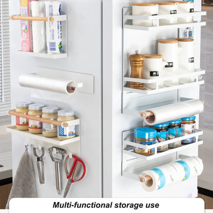 Magnetic Refrigerator Side Shelf - 2-Layer Kitchen Storage Organizer