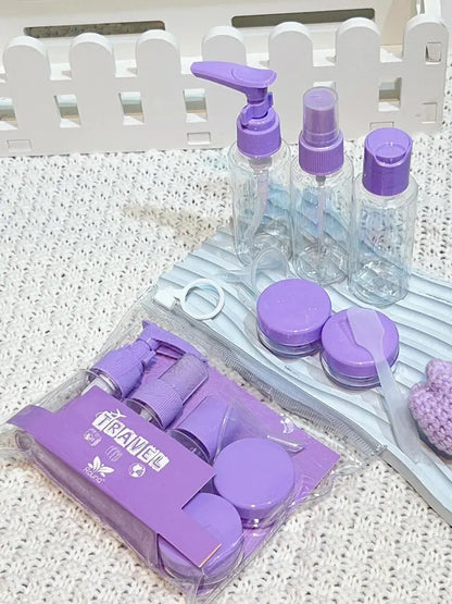 Travel Toiletry Bottles Kit - Leak-Proof Refillable Containers Set