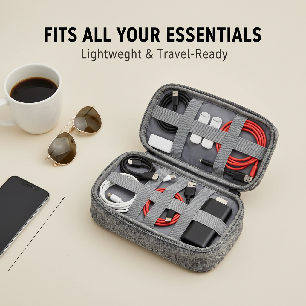 Travel Cable Bag Portable Digital USB Gadget Organizer Charger Wires Cosmetic Zipper Storage Pouch kit Case Accessories Supplies