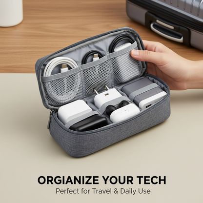 Travel Cable Bag Portable Digital USB Gadget Organizer Charger Wires Cosmetic Zipper Storage Pouch kit Case Accessories Supplies