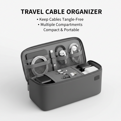 Travel Cable Bag Portable Digital USB Gadget Organizer Charger Wires Cosmetic Zipper Storage Pouch kit Case Accessories Supplies